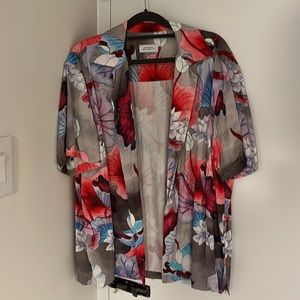 Saturdays New York City camp floral shirt XL